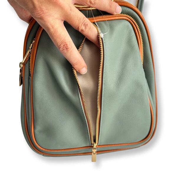 New Valentina Multi Pouch Genuine Leather Bag - Picture 11 of 13